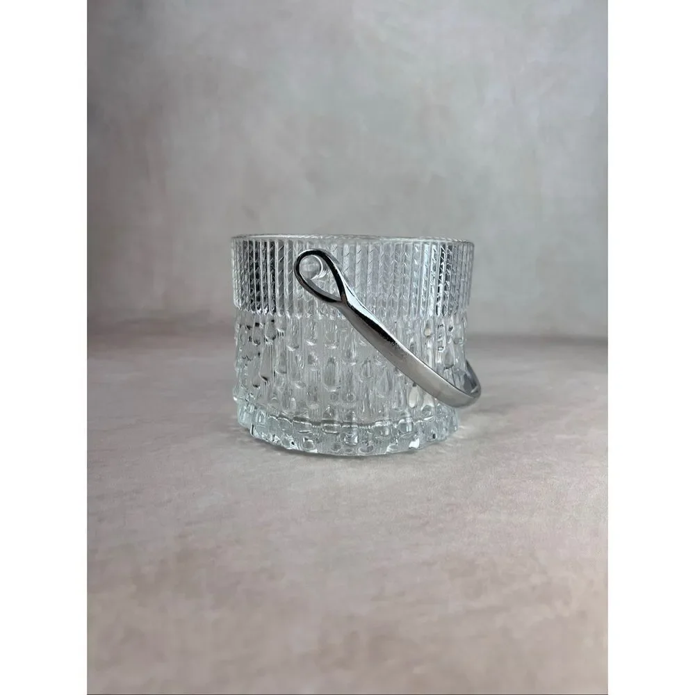 Vintage Mini Ice Bucket MCM Teleflora Crystal Mod